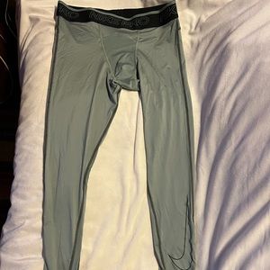 Size L Nike Pro Dri-FIT Men's Tights Jade Smoke Green (looks gray) DD1913-357